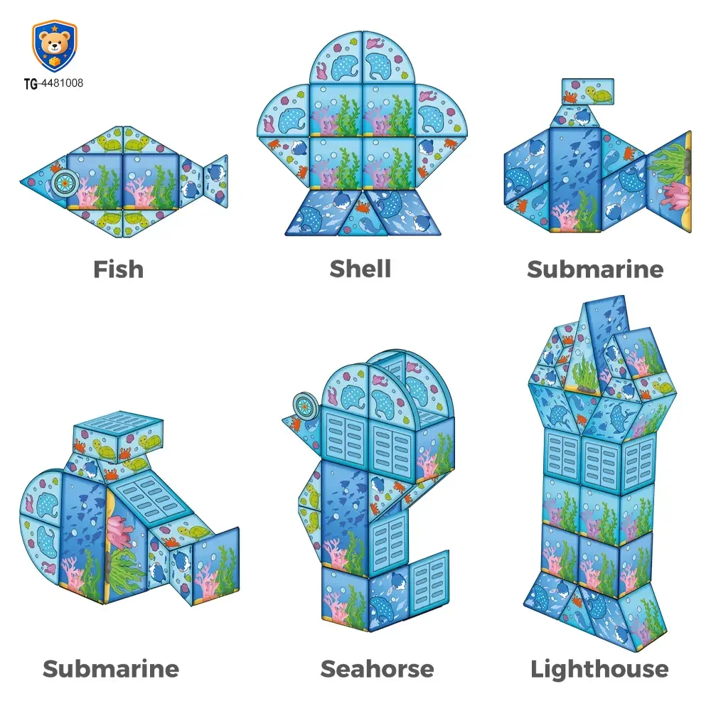 Colorful Ocean Series Magnetic Tile Set — product view 1