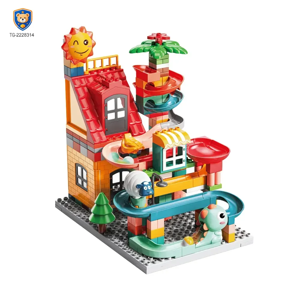 Cottag Track Toy, 230PCS, Dinosaur Farm Theme, DIY Assembly Toy — product view 1