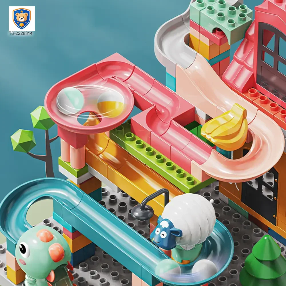 Cottag Track Toy, 230PCS, Dinosaur Farm Theme, DIY Assembly Toy — product view 2