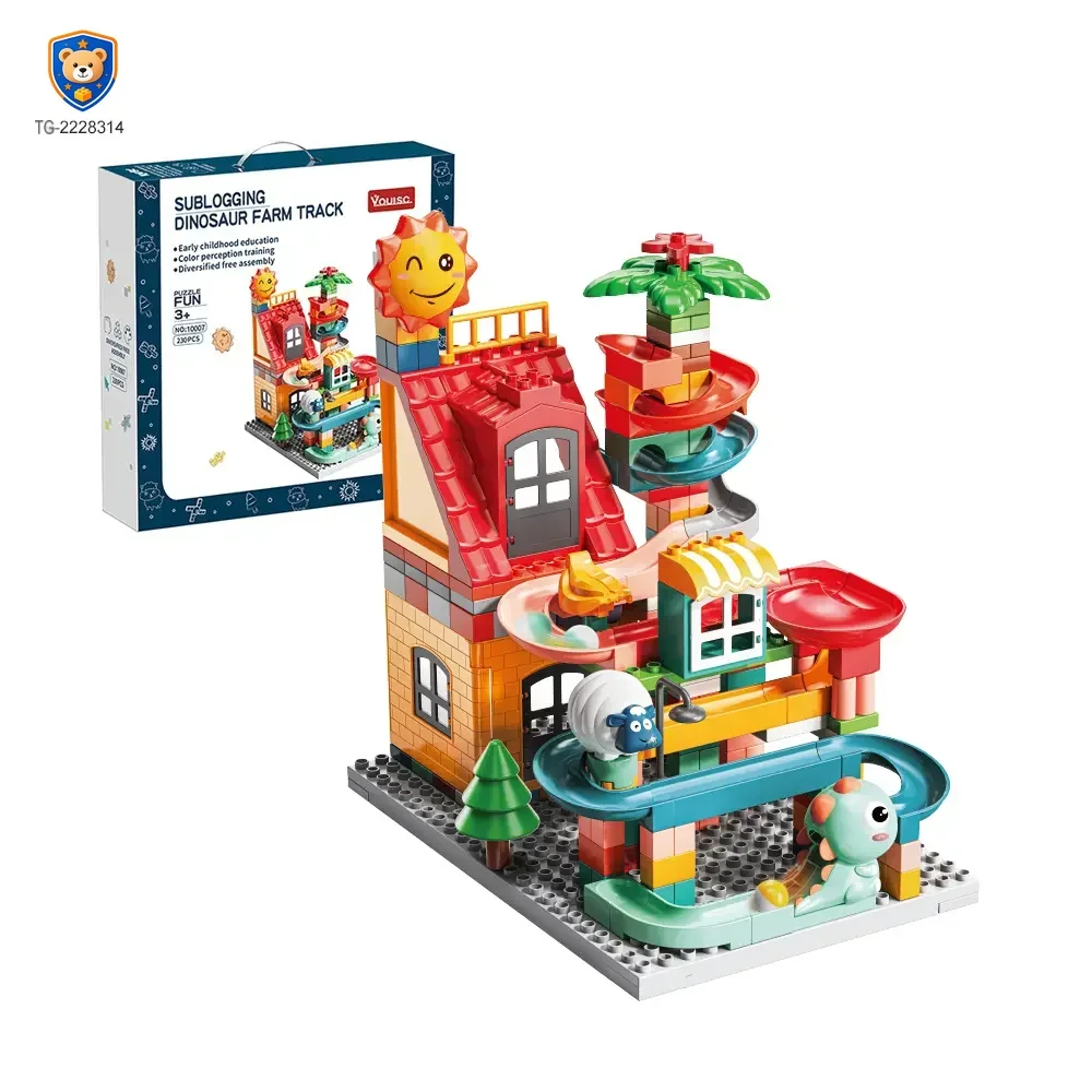 Cottag Track Toy, 230PCS, Dinosaur Farm Theme, DIY Assembly Toy — product view 6