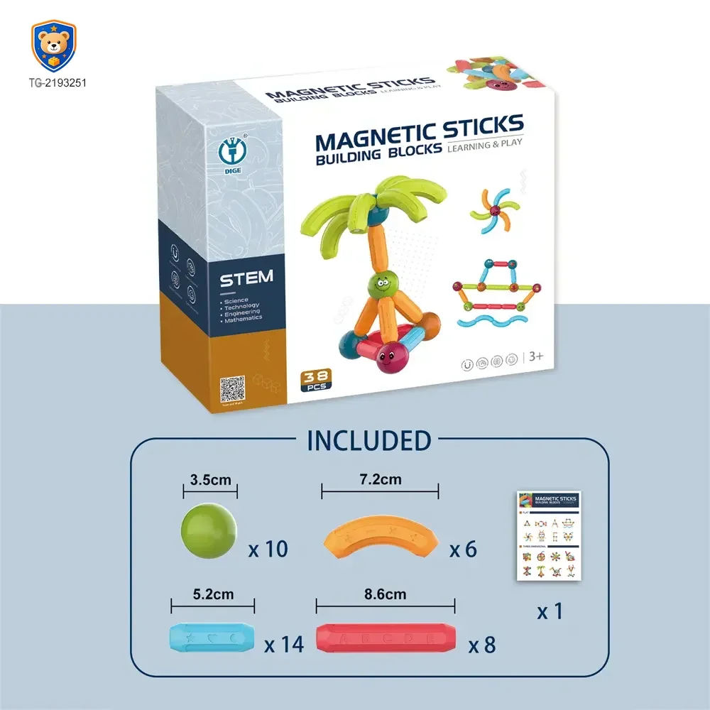 Magnetic Sticks and Balls Building Set — product view 4