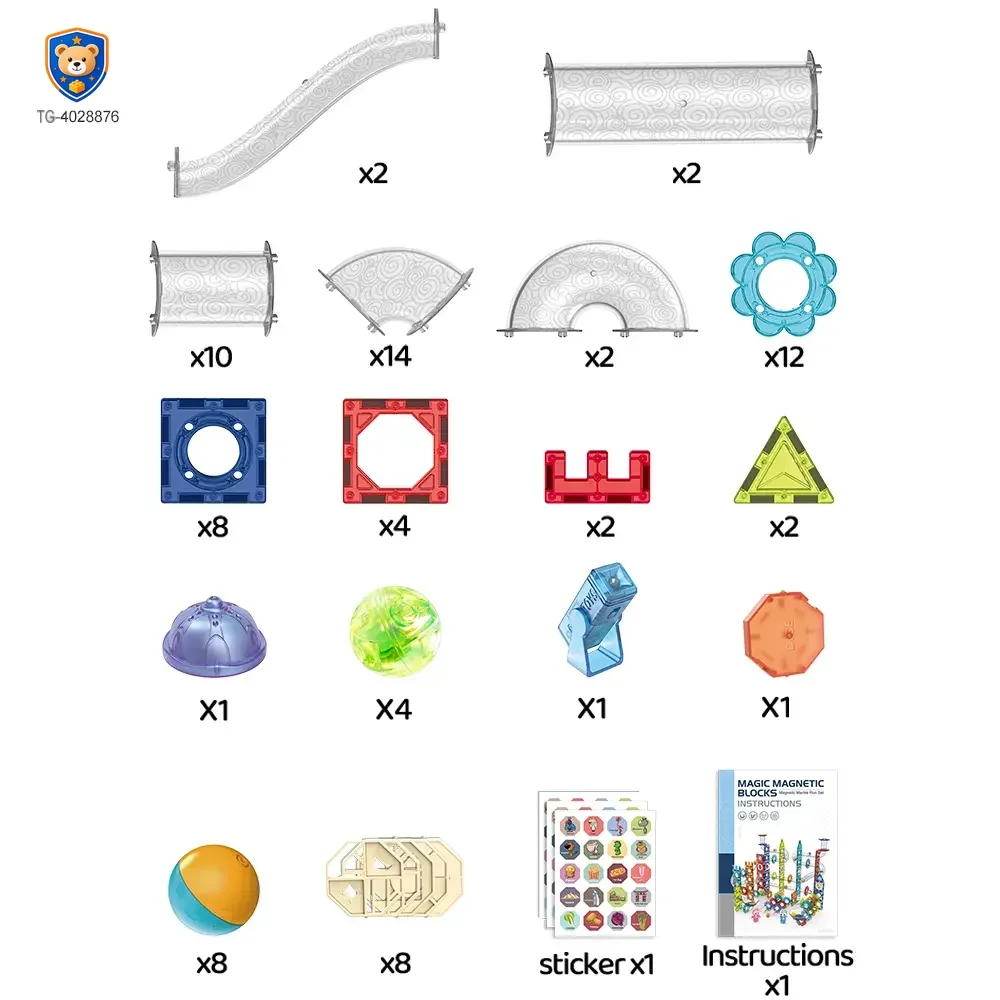 Magnetic Ball Track Brick Toy, STEM Marble Run Race Toy Manufacturer — product view 5