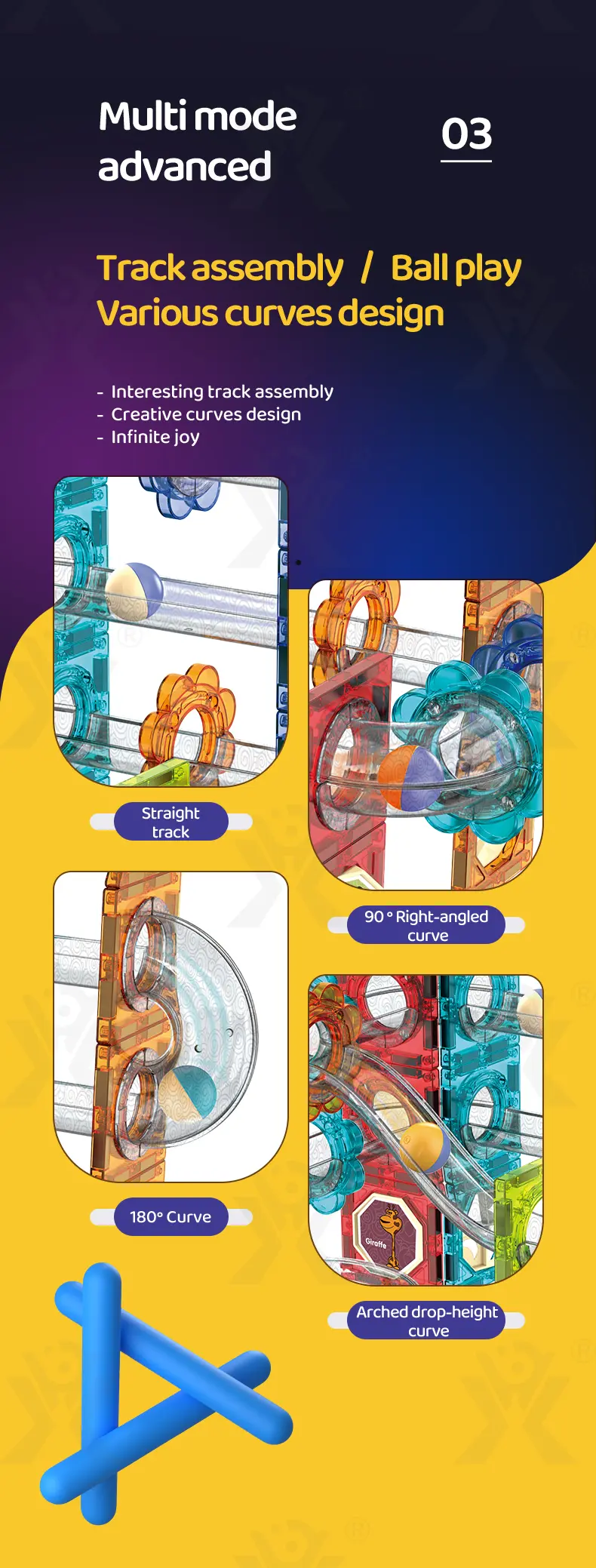 Magnetic Ball Track Brick Toy, STEM Marble Run Race Toy Manufacturer (TG4028876) — product detail panel 6
