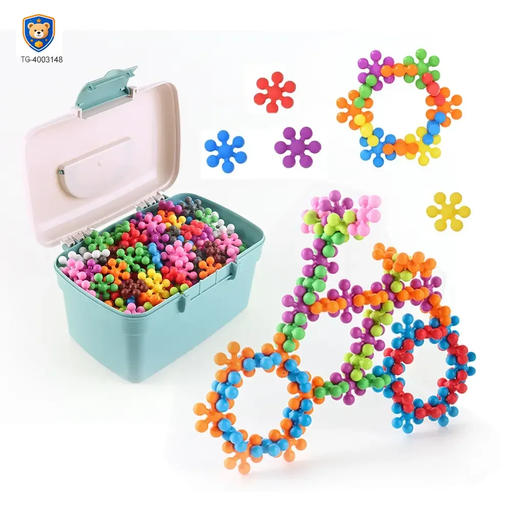 Plum Blossom Building Blocks, 3D Snowflake — product view 1