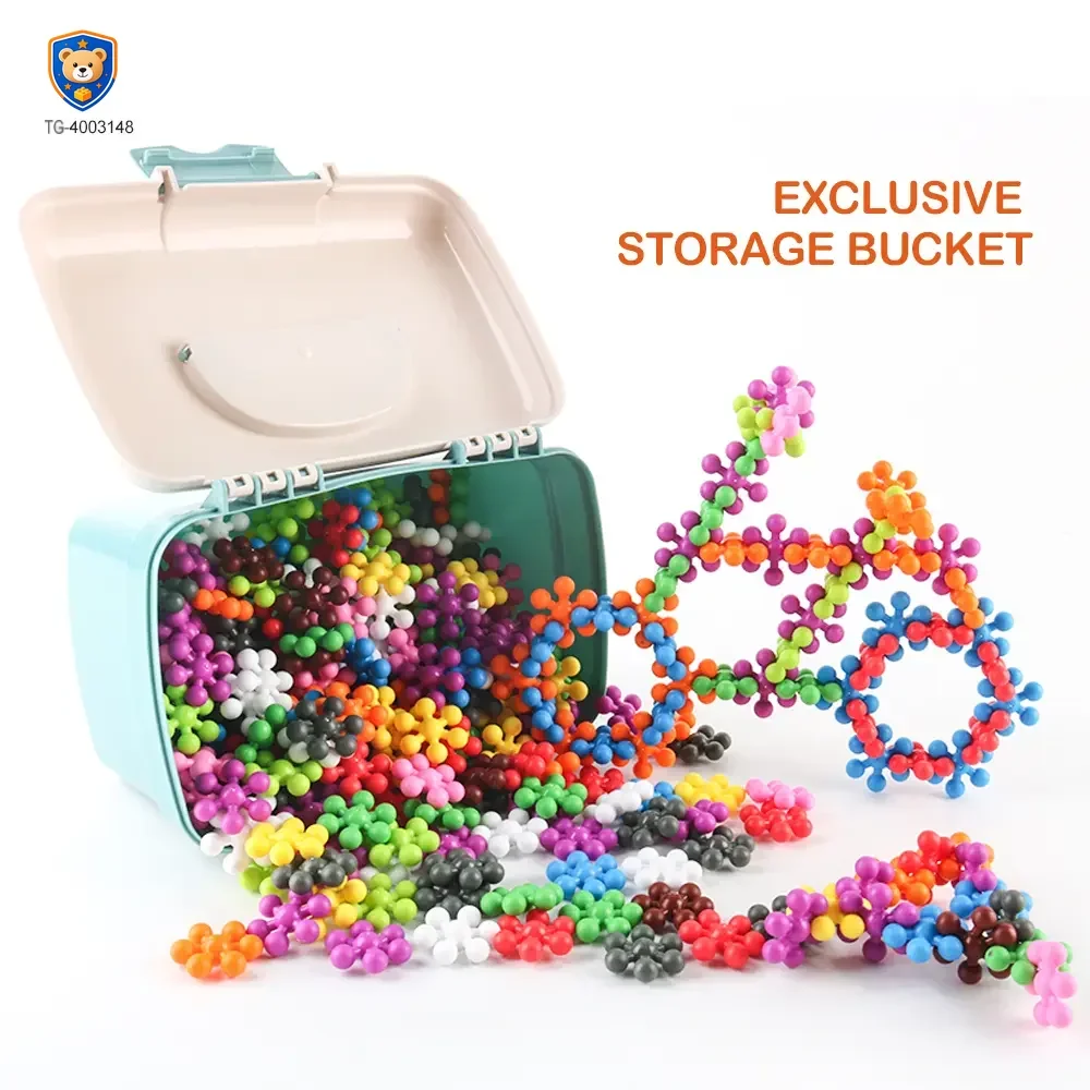 Plum Blossom Building Blocks, 3D Snowflake — product view 3