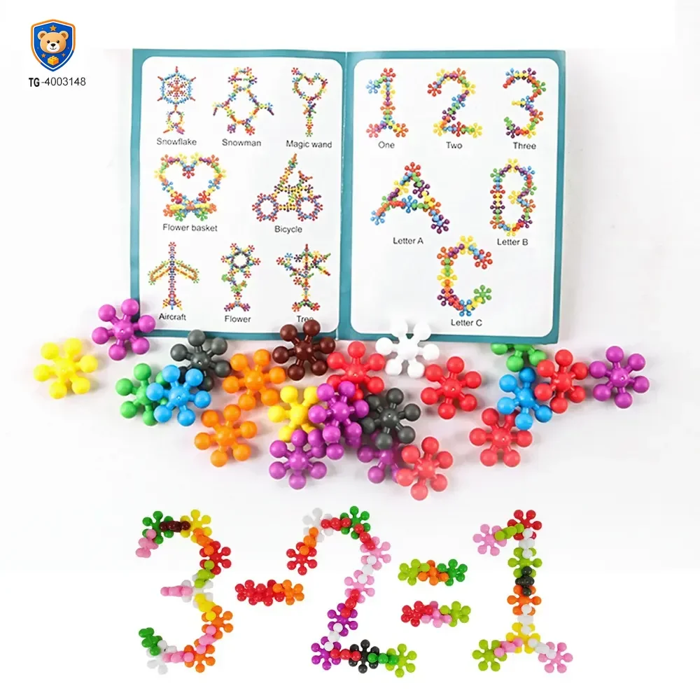 Plum Blossom Building Blocks, 3D Snowflake — product view 4