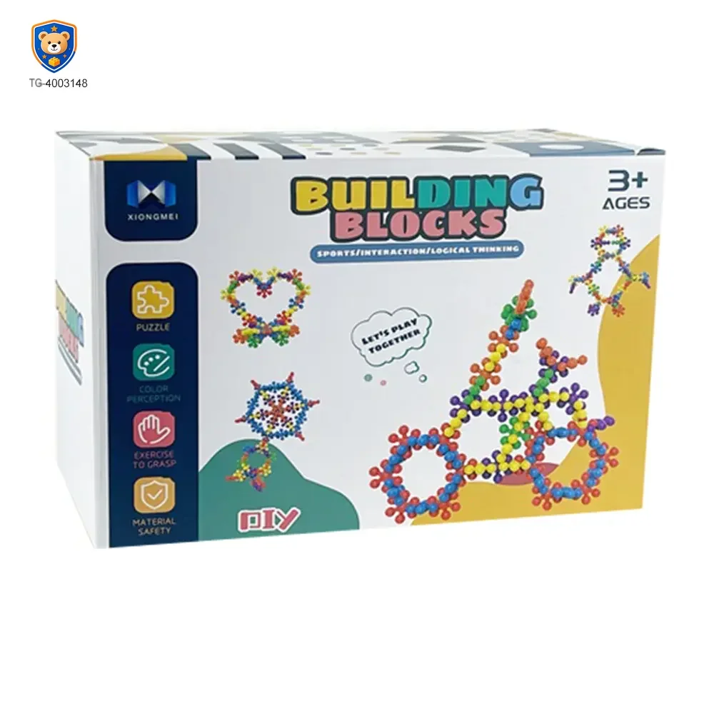 Plum Blossom Building Blocks, 3D Snowflake — product view 6