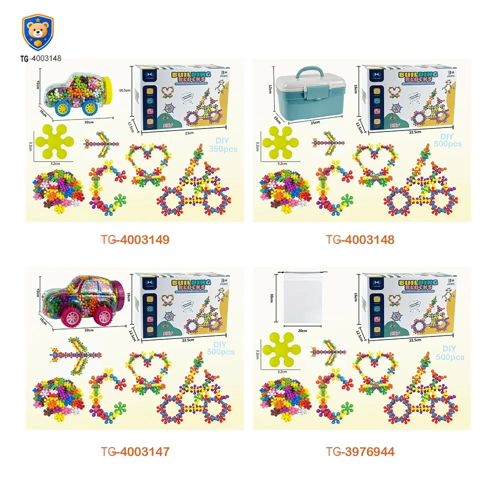 Plum Blossom Building Blocks, 3D Snowflake — product view 7
