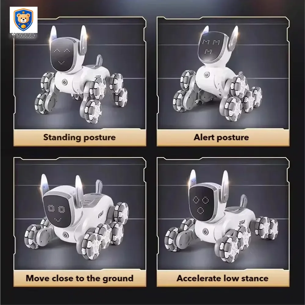 8-Wheeled Robot Dog with Voice & Stunt Features — product view 2