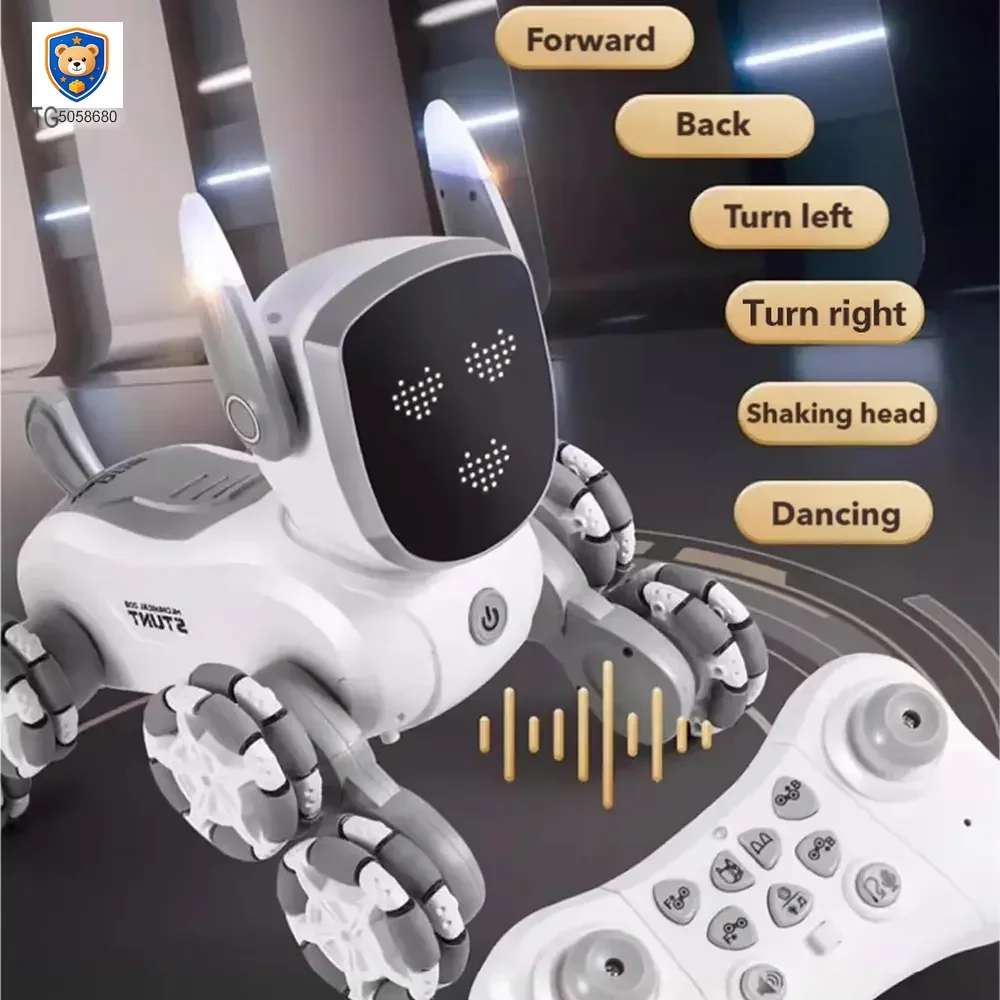 8-Wheeled Robot Dog with Voice & Stunt Features — product view 4