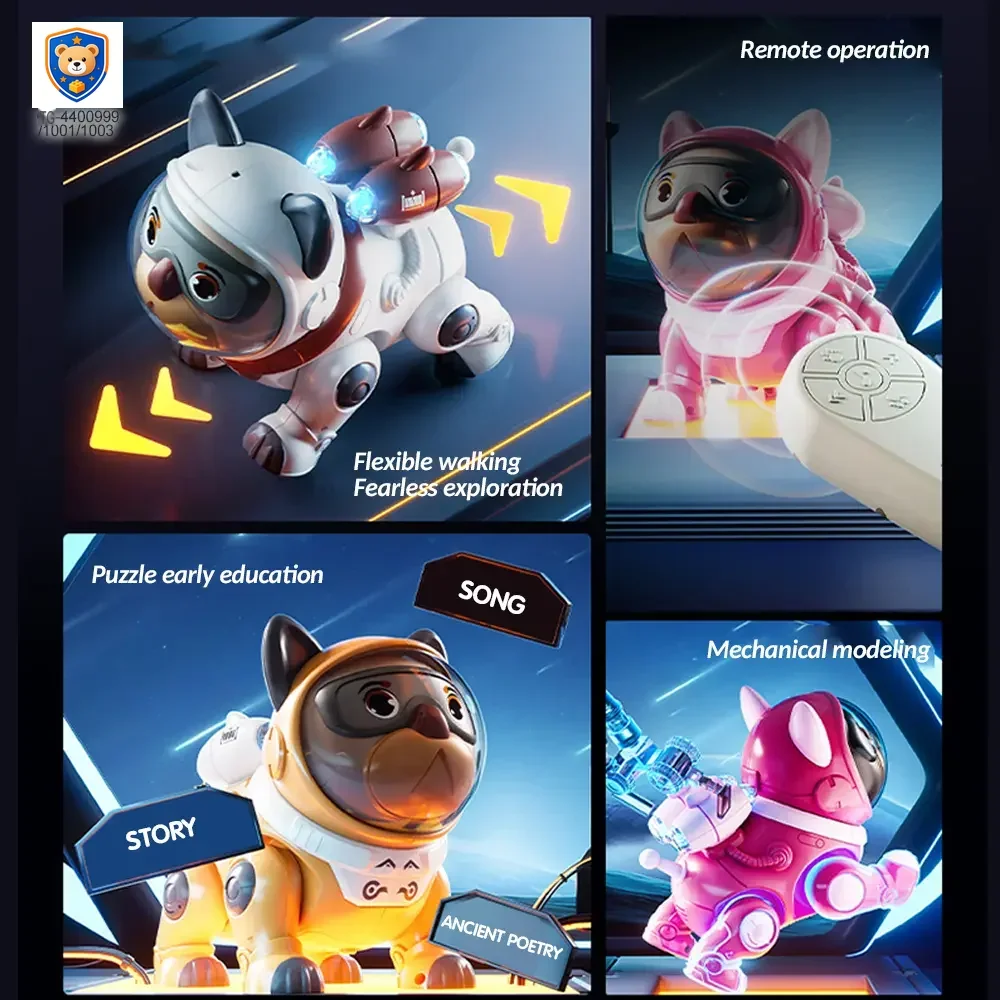 Cute Mechanical Dog Toy with Remote & Lights — product view 2