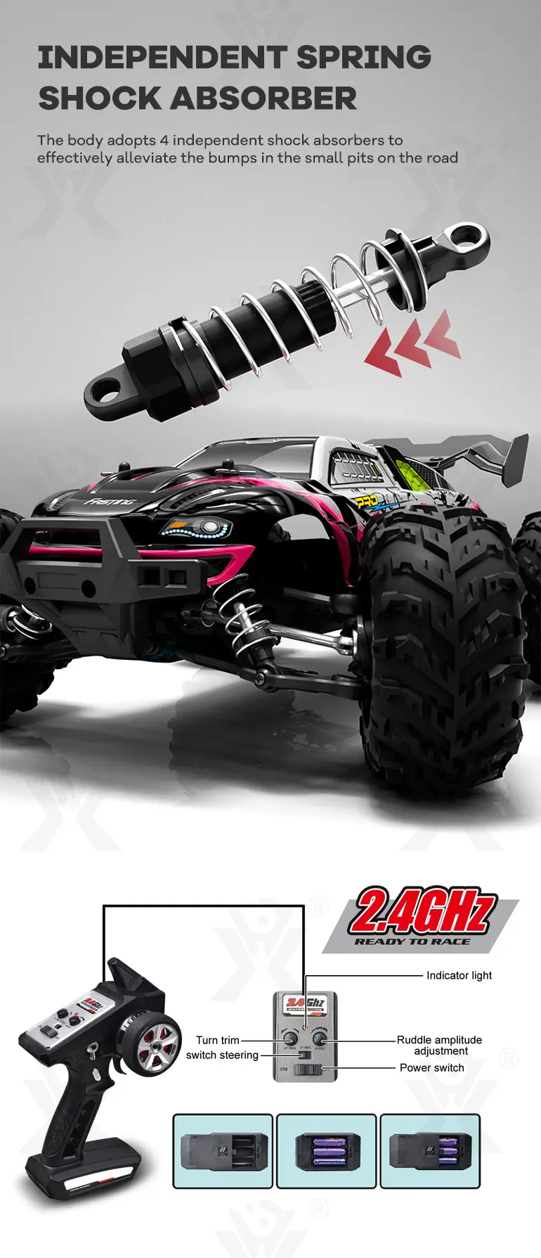 RC Off-Road Stunt Car Toy With Brushless Motor (TG2893419) — product detail panel 8