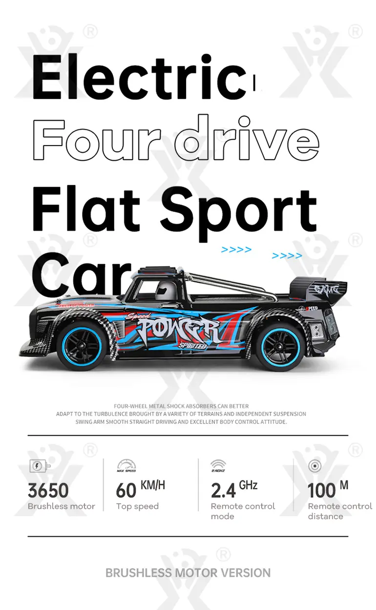 3650 Brushless RC Sports Car Toy, 4WD, 60KM/H (TG2921162) — product detail panel 2