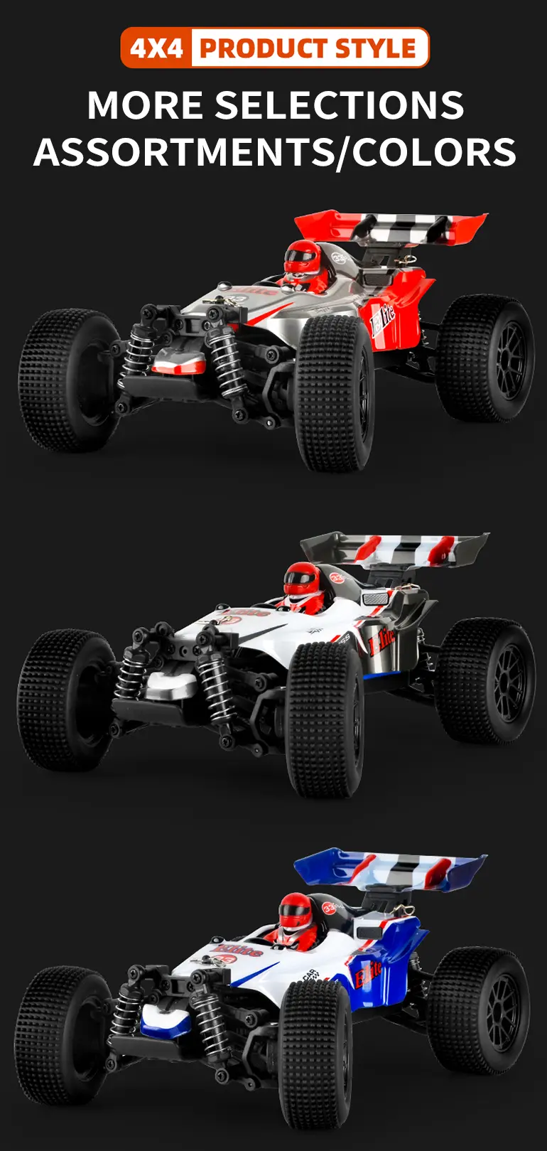 Off-Road Racing Car Toy With Servo Steering, 1:18 Scale, 4WD (TG2211830) — product detail panel 14
