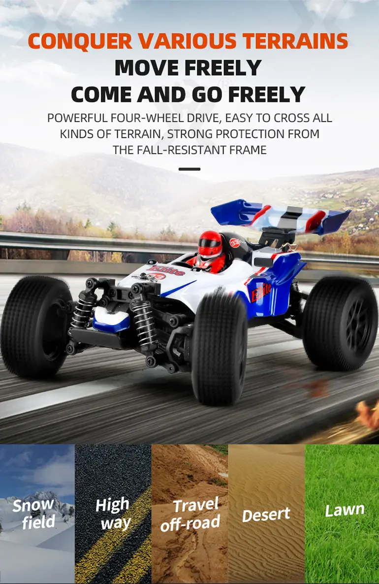 Off-Road Racing Car Toy With Servo Steering, 1:18 Scale, 4WD (TG2211830) — product detail panel 3