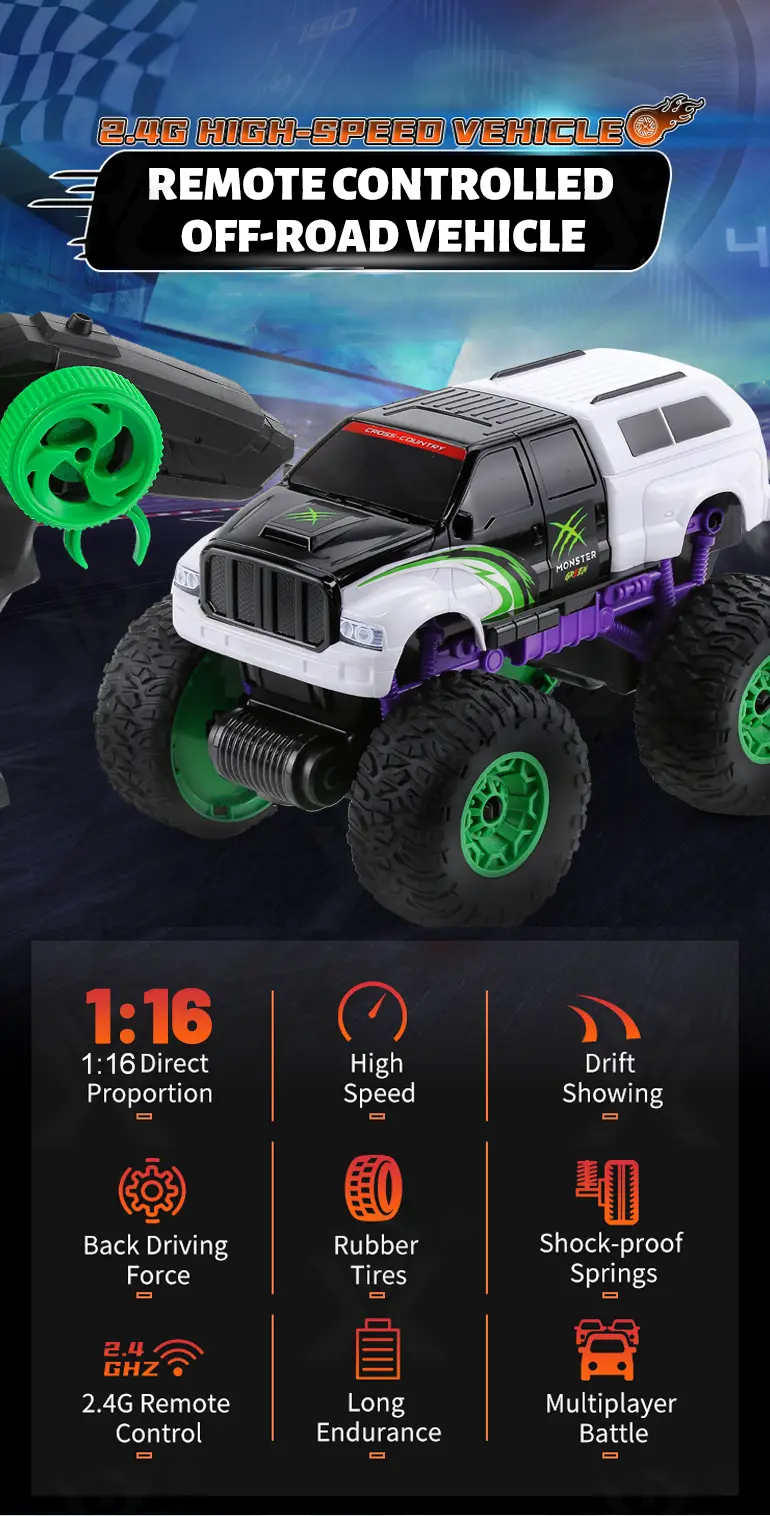 1: 16 2.4GHz Large Wheel RC Off-Road Toy (TG4219100) — product detail panel 1
