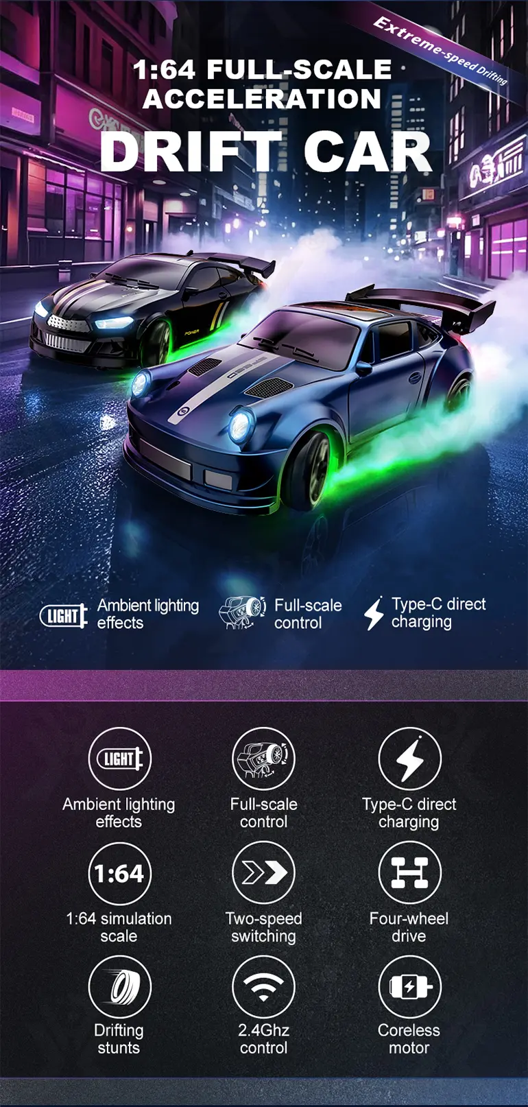 2.4GHz Mini Drift Car Toy (TG5064571) — product detail panel 2