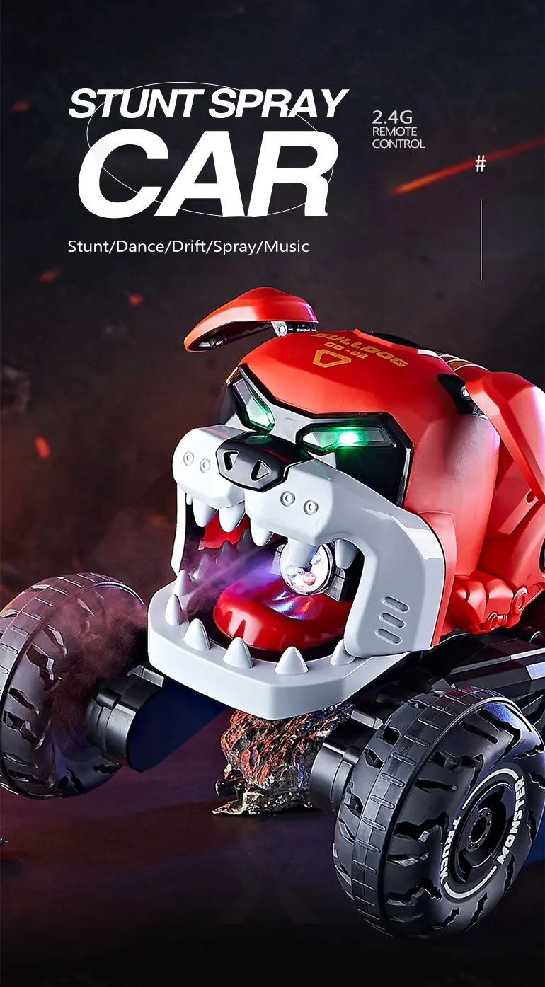 RC Stunt Car Toy With Fierce Dog Shape (TG4215624) — product detail panel 1