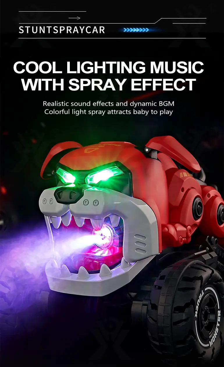RC Stunt Car Toy With Fierce Dog Shape (TG4215624) — product detail panel 4
