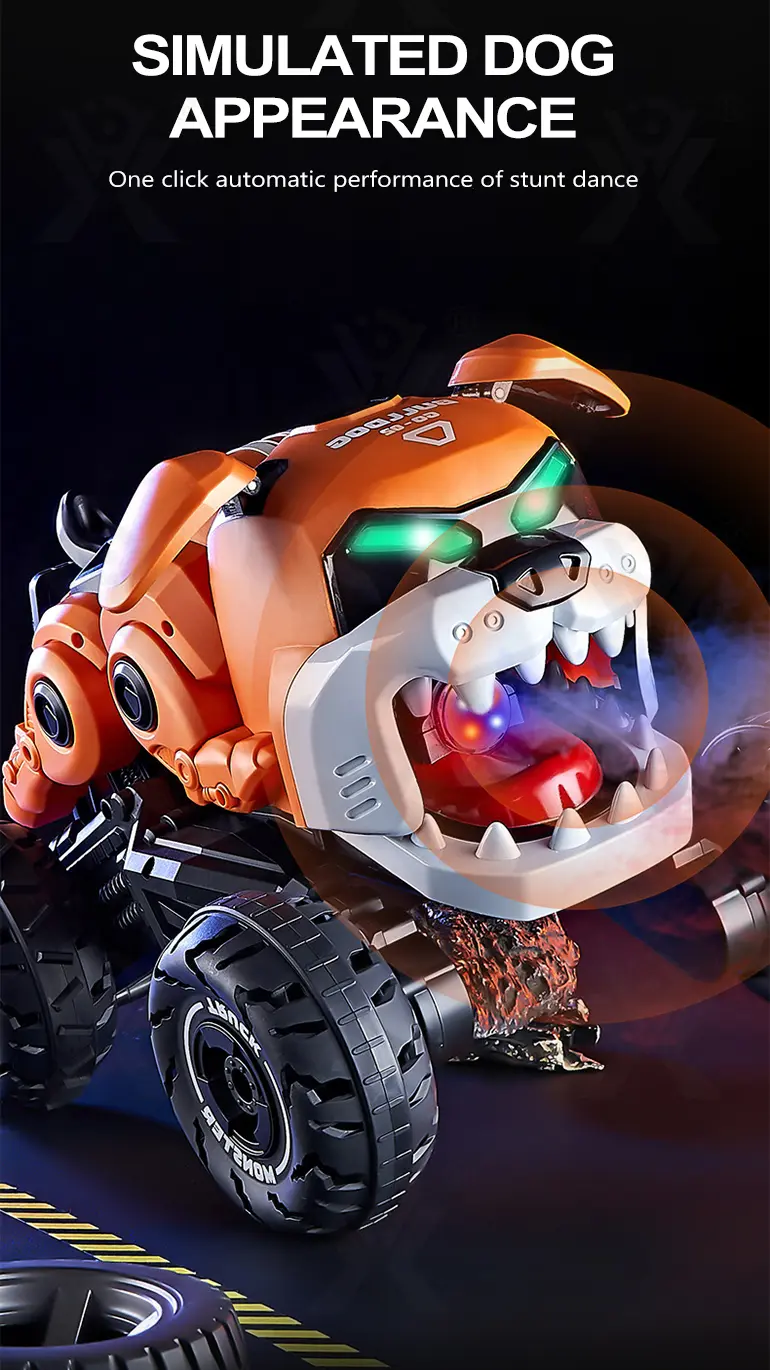 RC Stunt Car Toy With Fierce Dog Shape (TG4215624) — product detail panel 6