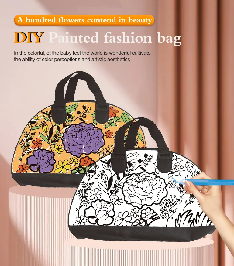 DIY Graffiti Coloring Handbag (TG2169593) — product detail panel 1
