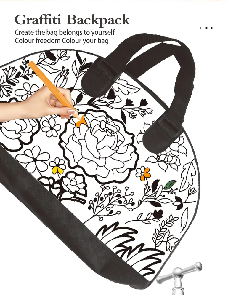 DIY Graffiti Coloring Handbag (TG2169593) — product detail panel 2