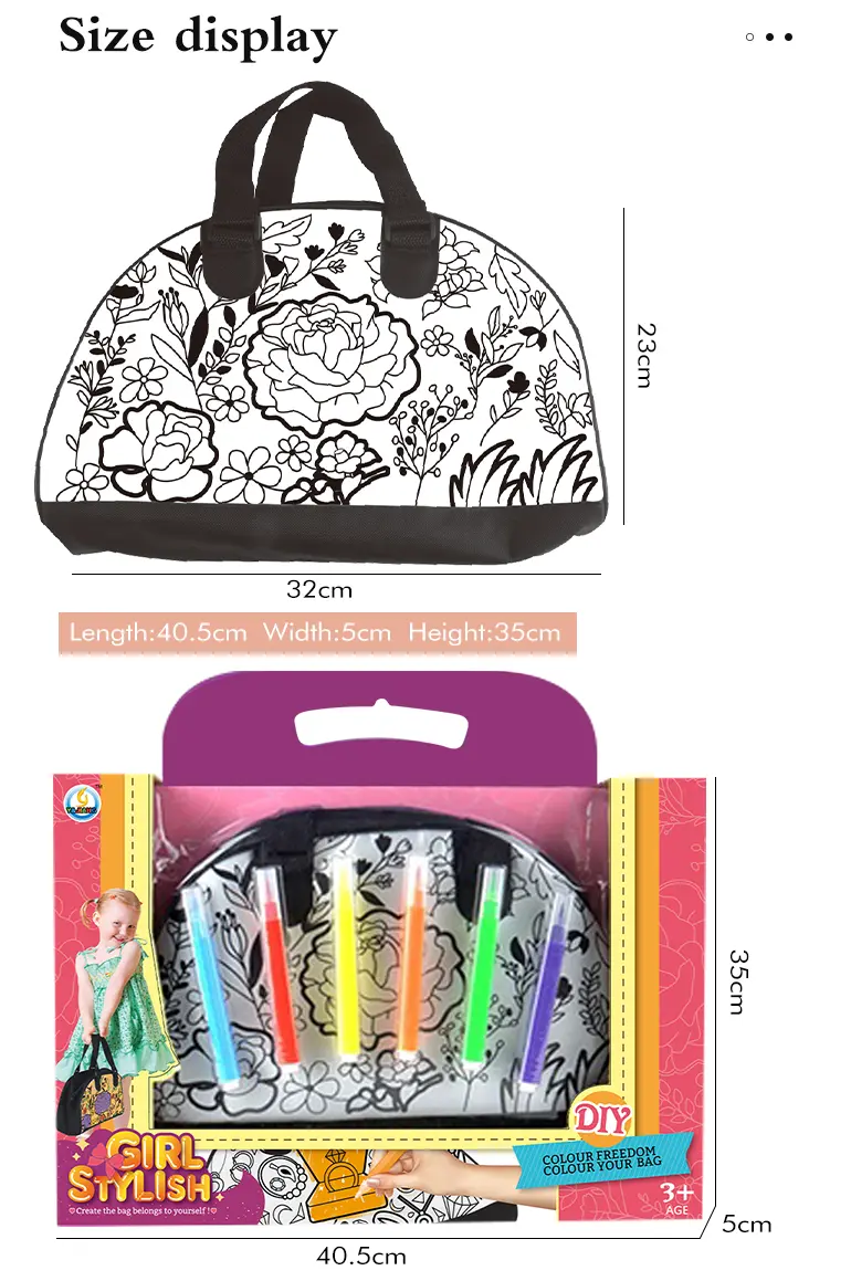 DIY Graffiti Coloring Handbag (TG2169593) — product detail panel 6