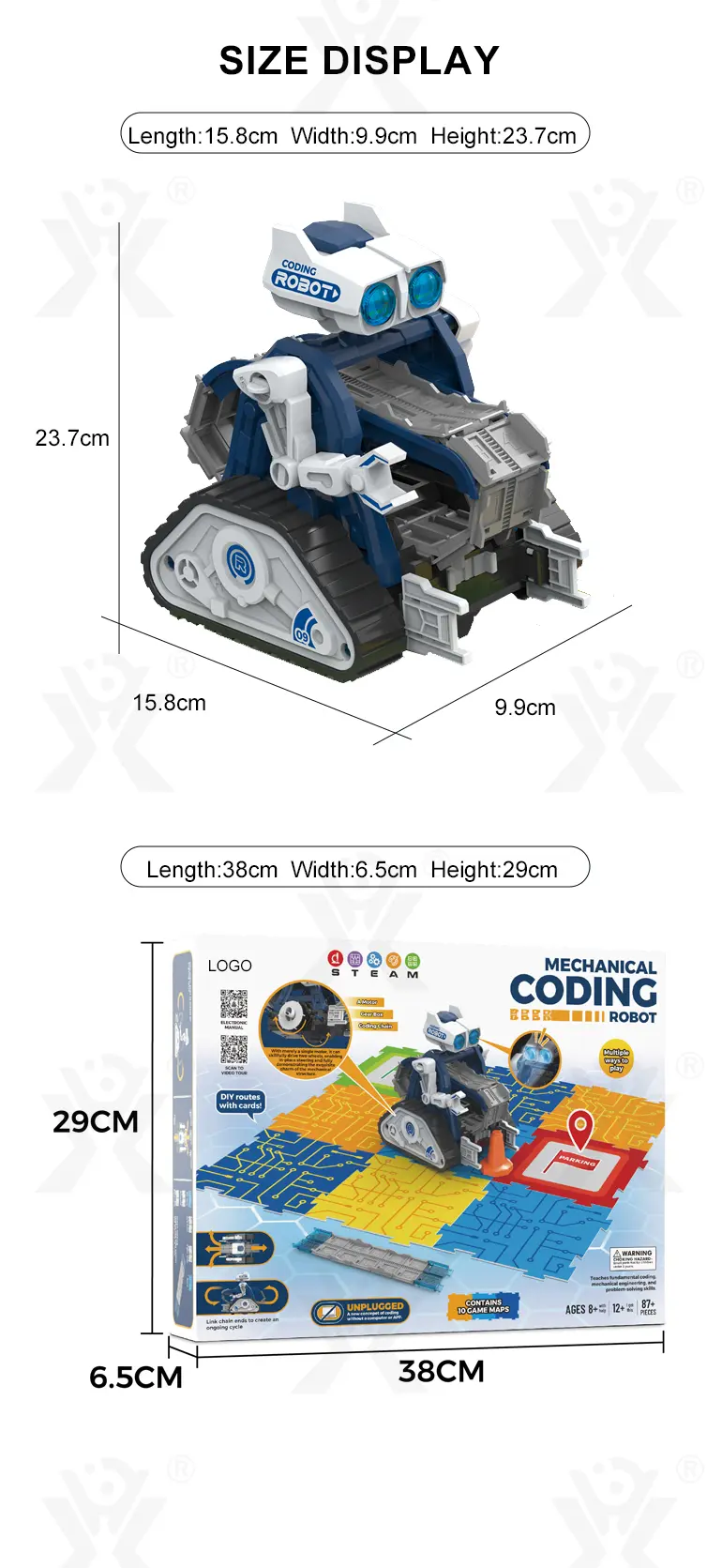 Mechanical Robot Toy with Programming Learning (TG4962747) — product detail panel 11