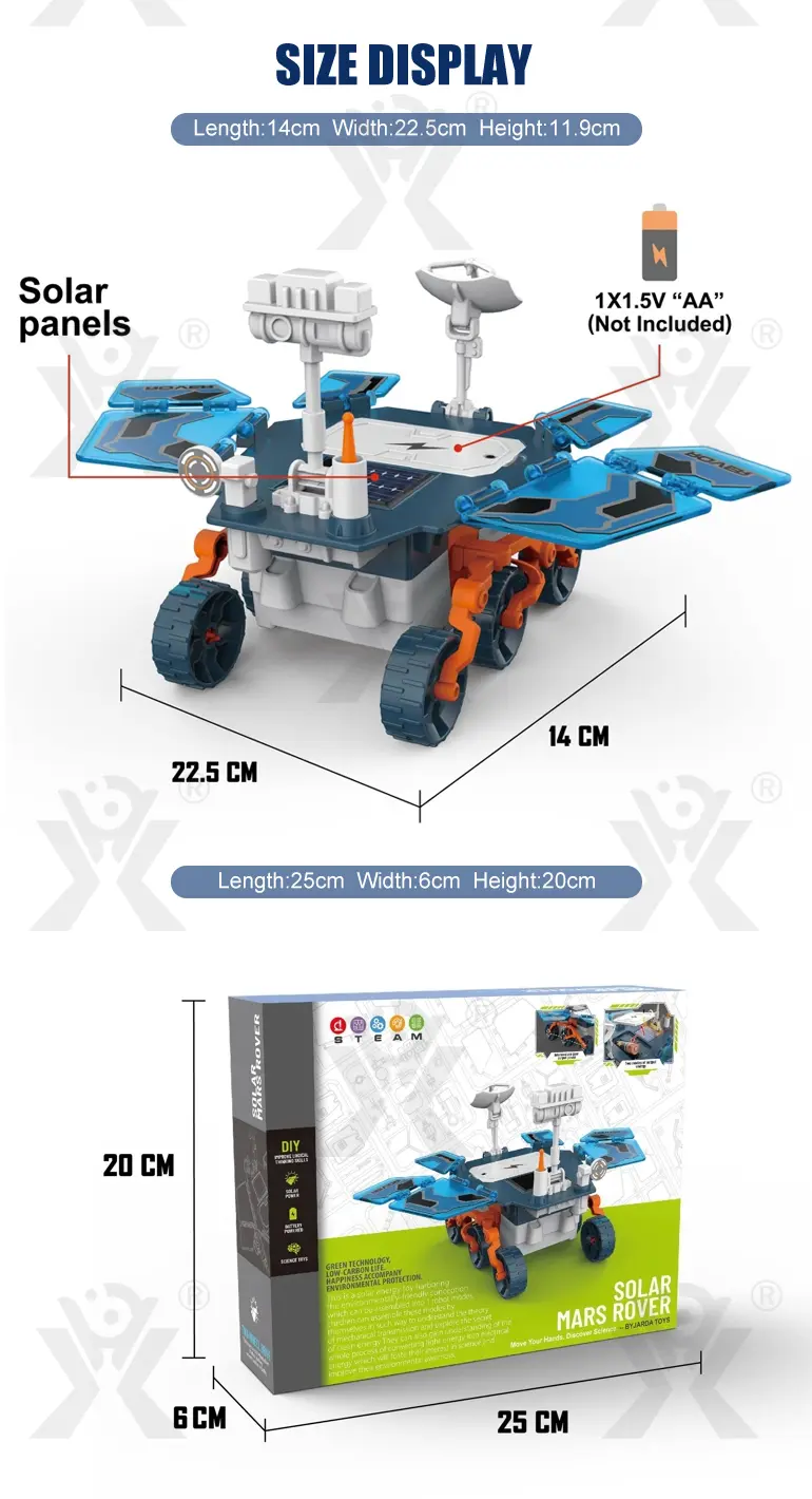 Solar-Powered, Battery-Powered Mars Rover Toys (TG4313129) — product detail panel 6