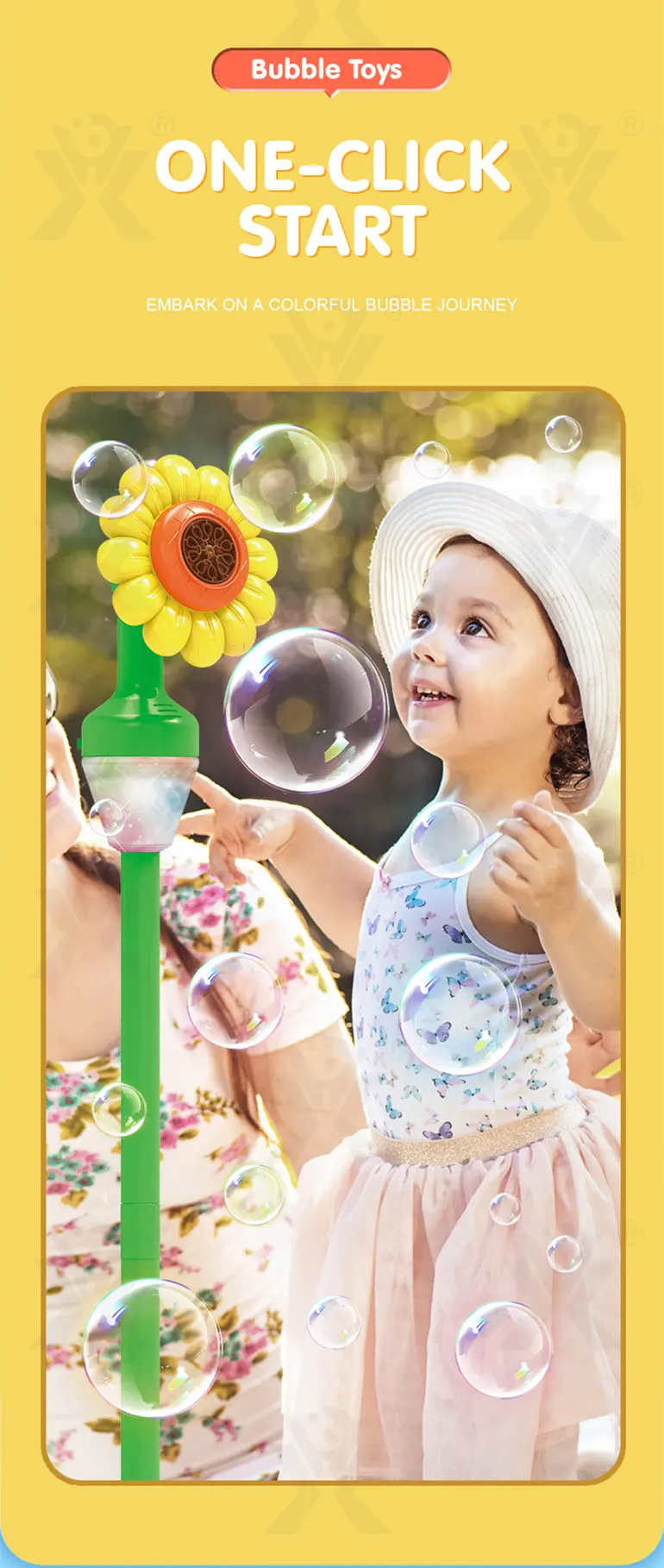 Sunflower Bubble Machine Toy (TG5067151) — product detail panel 2