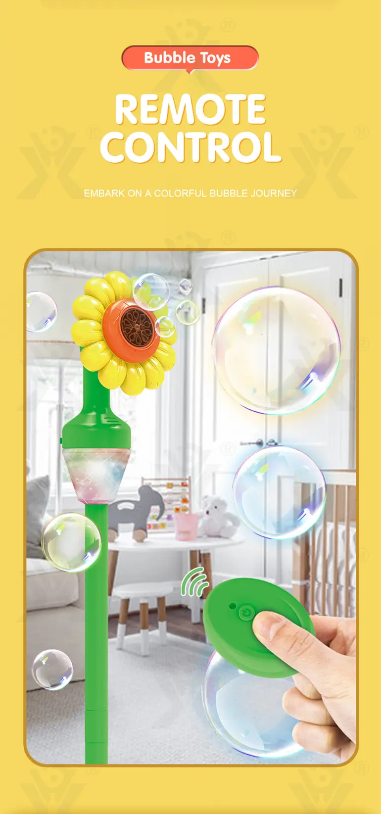 Sunflower Bubble Machine Toy (TG5067151) — product detail panel 5
