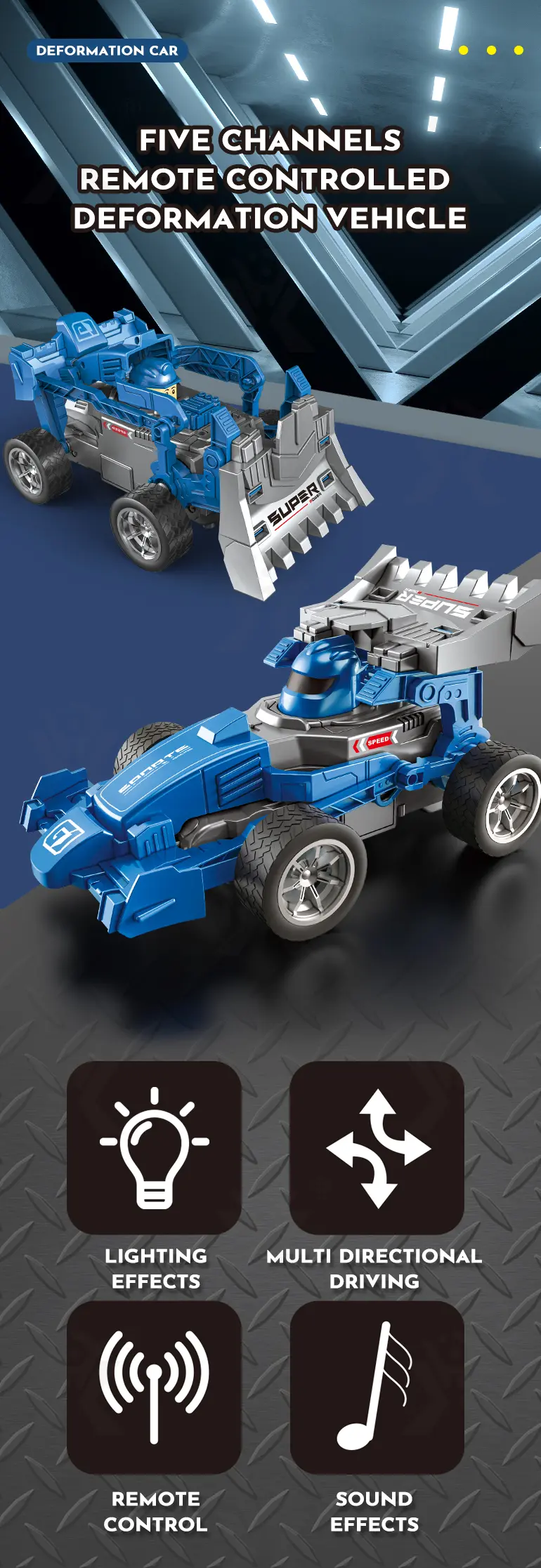 RC Deformation Car Toy, Racing and Engineering (TG4077413) — product detail panel 1