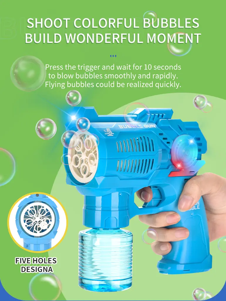 Electric Bubble Gun Toy with Fan (TG2136126) — product detail panel 2