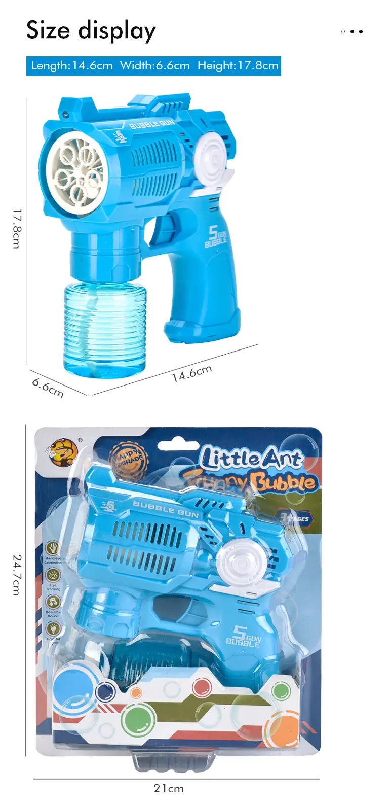 Electric Bubble Gun Toy with Fan (TG2136126) — product detail panel 7
