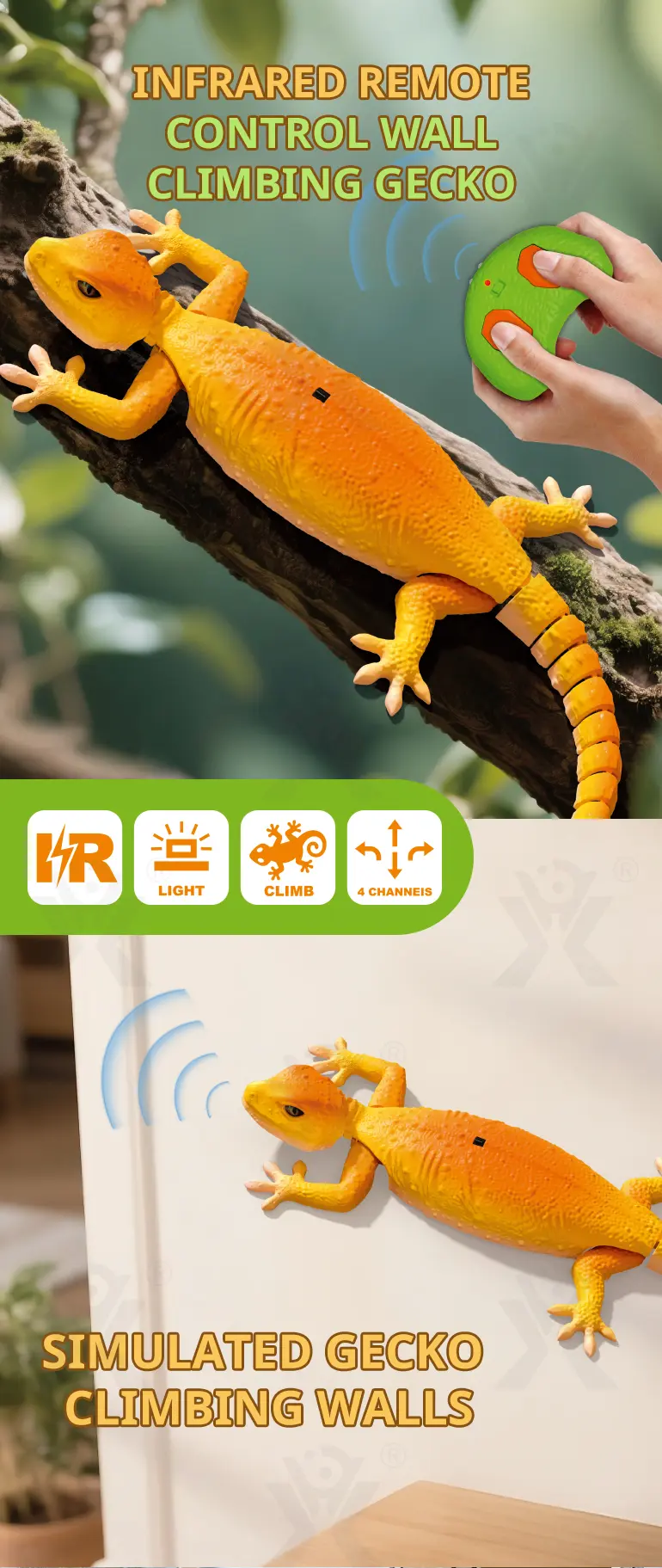Wall Climbing RC Gecko Toy (TG5097067) — product detail panel 1