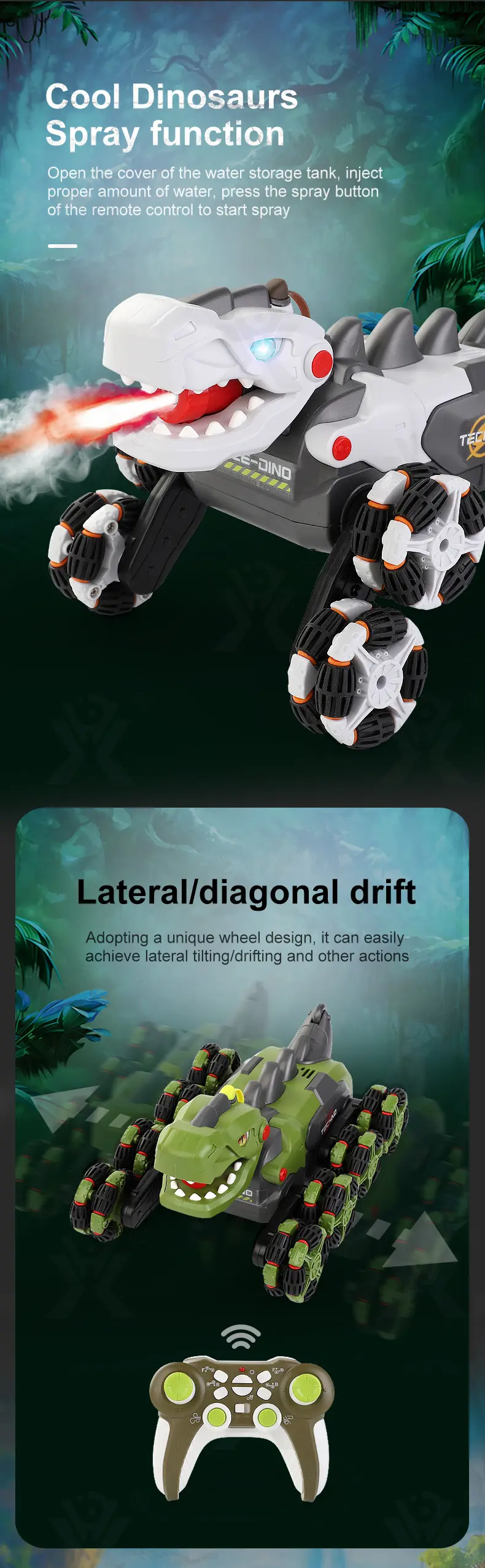 Stunt Dinosaur Car, Transformable Dinosaur Car (TG4427608) — product detail panel 3