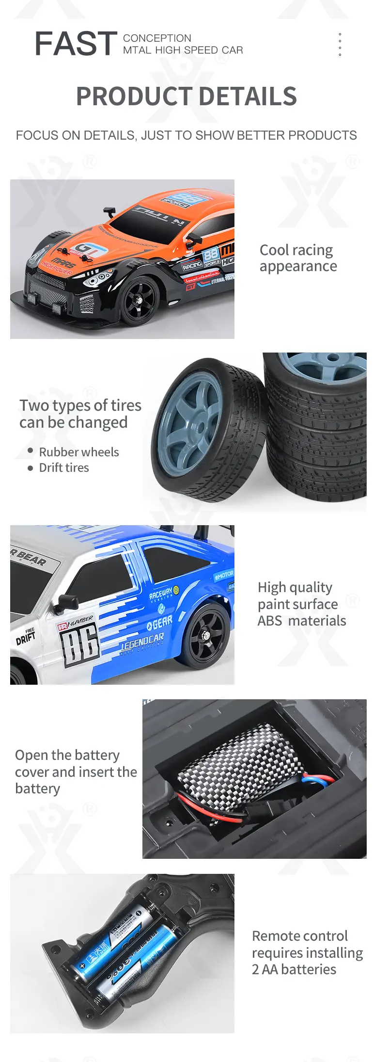 1:16 RC 4WD Drift Car (TG2296142) — product detail panel 7