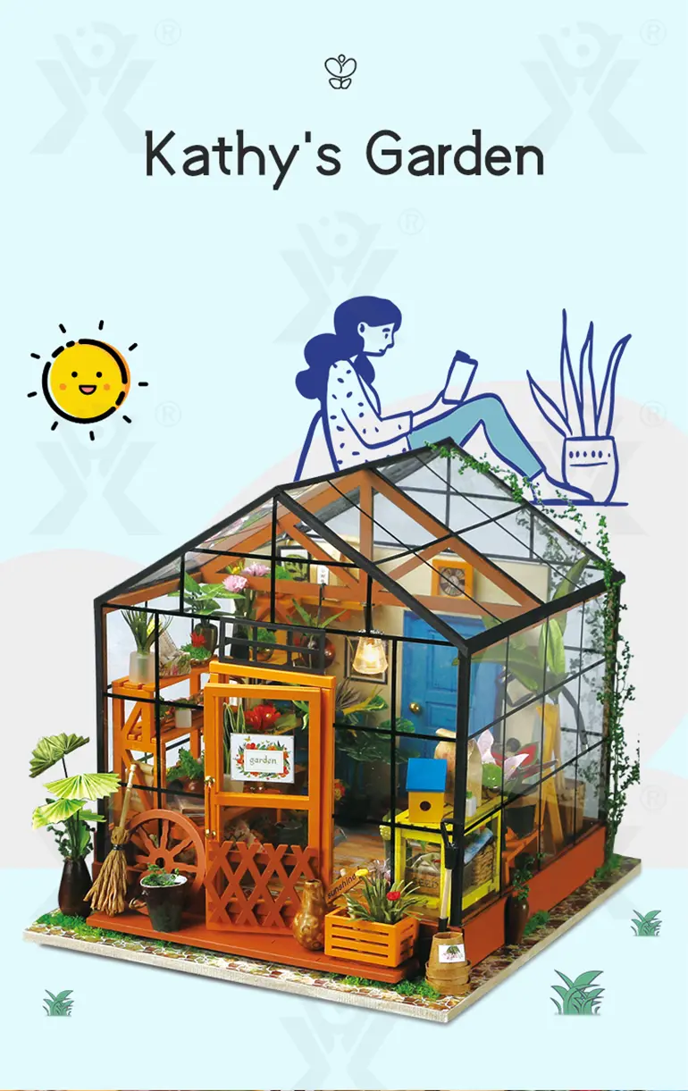 DIY Miniature Set, Flower House Miniature (TG3925703) — product detail panel 1