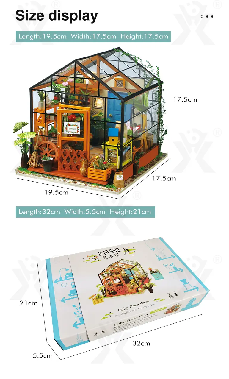 DIY Miniature Set, Flower House Miniature (TG3925703) — product detail panel 11