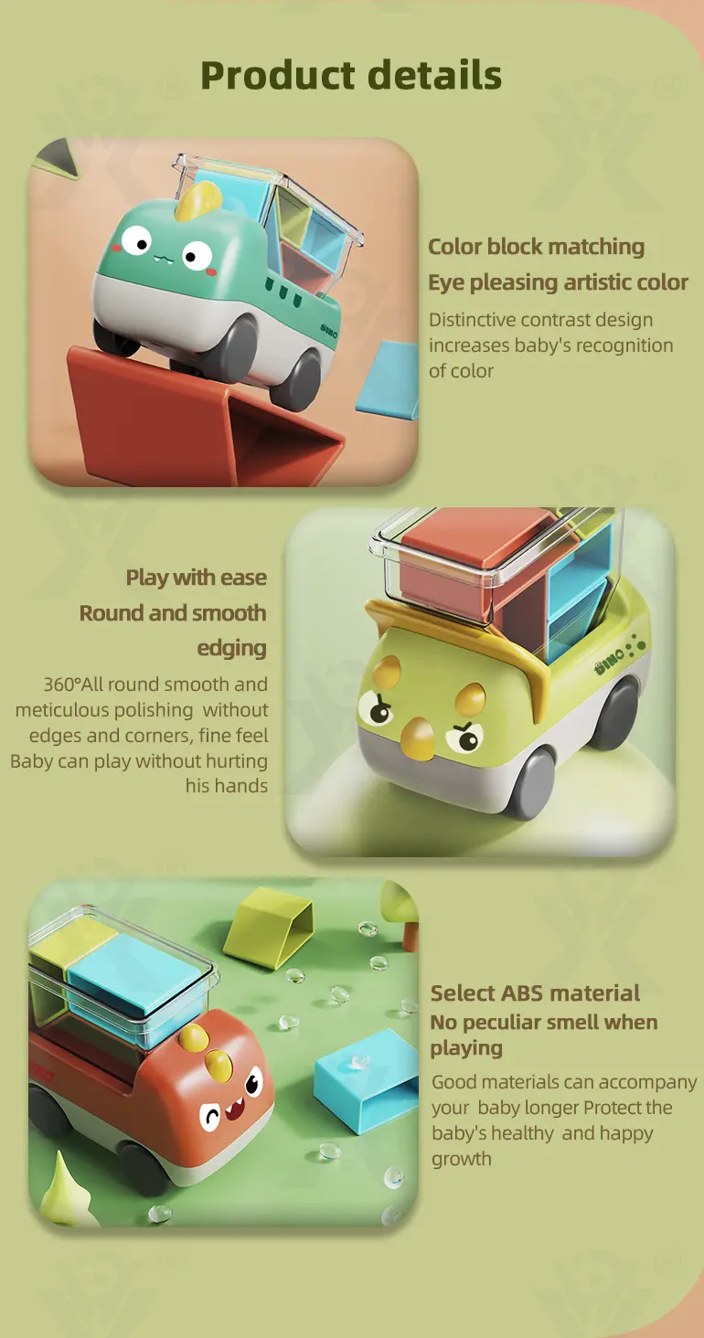 Trucky 3 Puzzle Game Set, Dinosaur Truck Toy Building Block (TG3983388) — product detail panel 7
