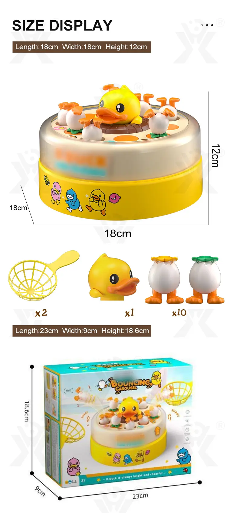 Bouncing Duck Toy, Track and Catch Game (TG4279580) — product detail panel 6