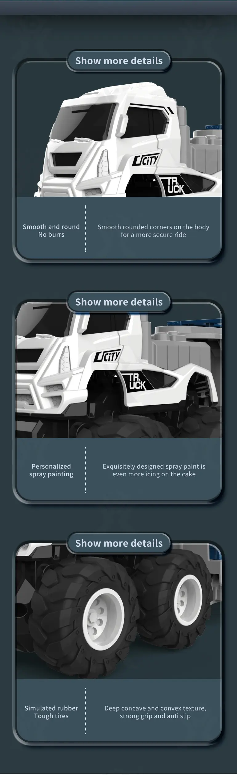 Engineering Truck Toy, Push-and-Go -Educational Children’s Toys Supply (TG4112574) — product detail panel 12