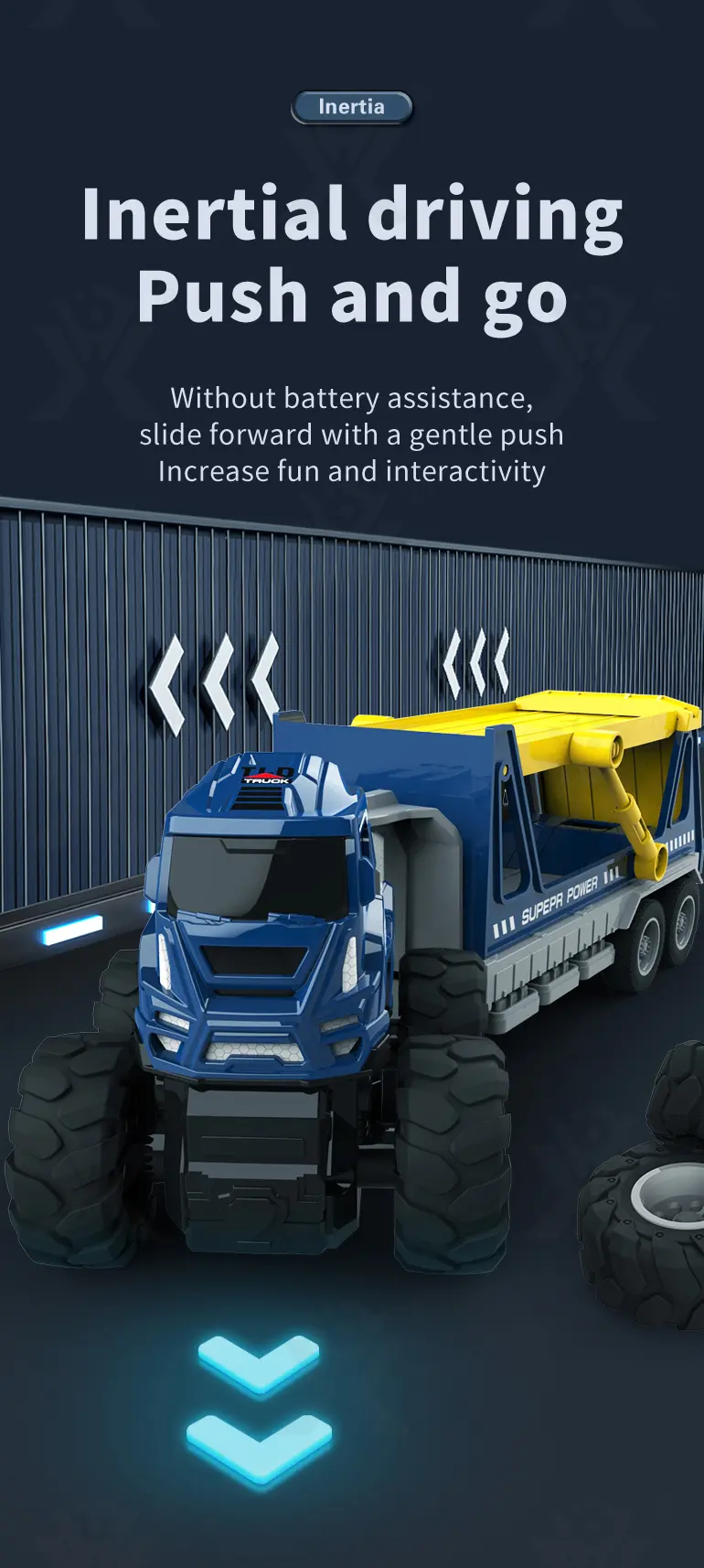 Engineering Truck Toy, Push-and-Go -Educational Children’s Toys Supply (TG4112574) — product detail panel 3