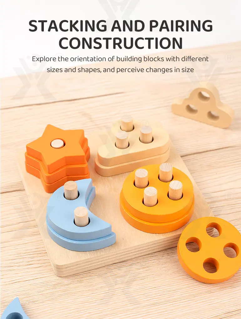 Wooden Montessori Sorting Toy, Shape Matching Puzzle (TG4147292) — product detail panel 5