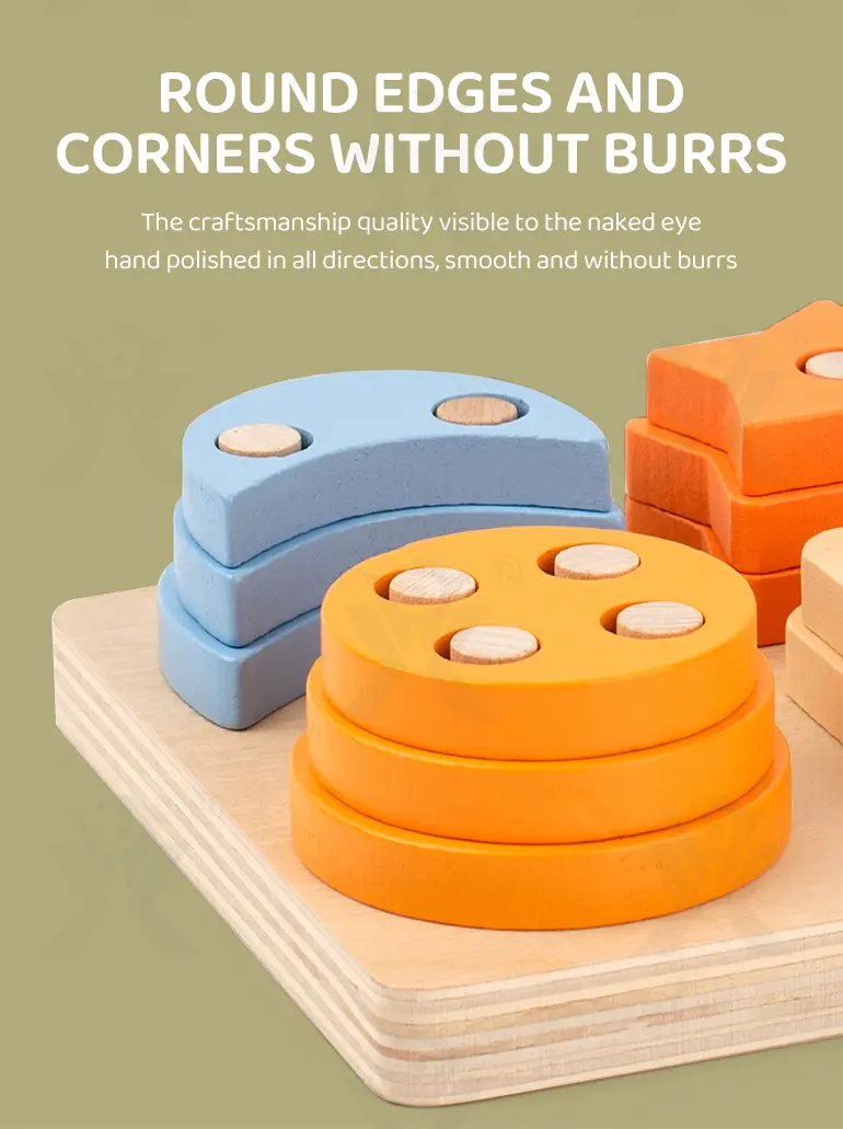 Wooden Montessori Sorting Toy, Shape Matching Puzzle (TG4147292) — product detail panel 7