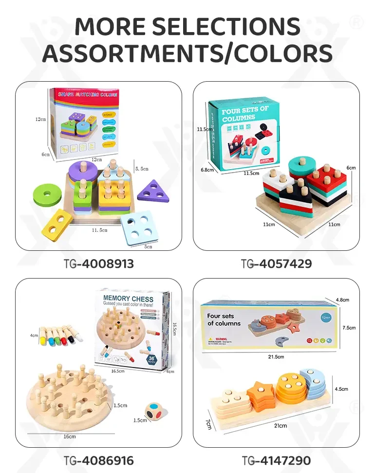 Wooden Montessori Sorting Toy, Shape Matching Puzzle (TG4147292) — product detail panel 9