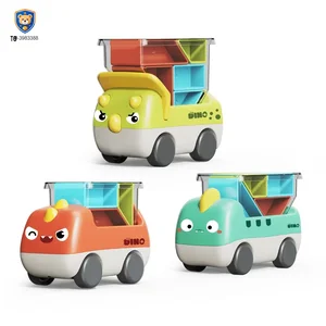 Trucky 3 Puzzle Game Set, Dinosaur Truck Toy Building Block
