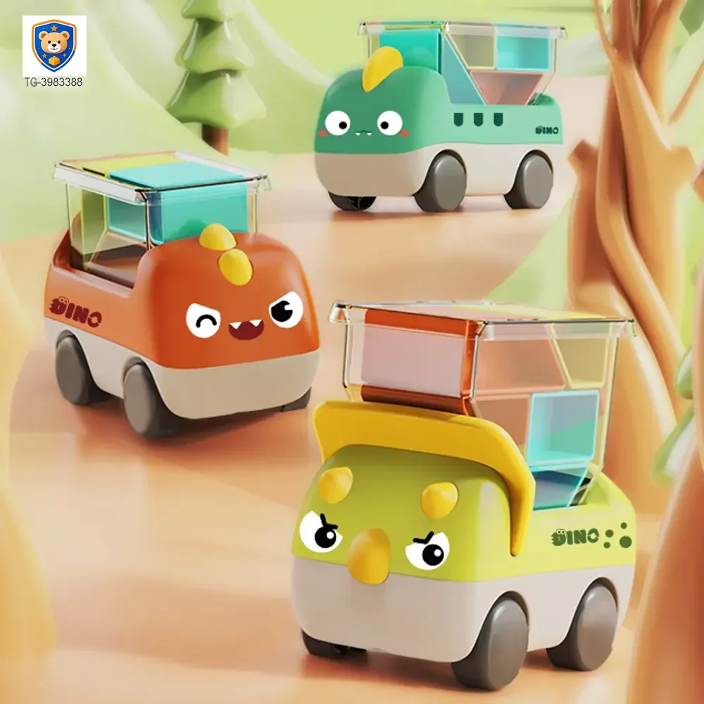 Trucky 3 Puzzle Game Set, Dinosaur Truck Toy Building Block — product view 3
