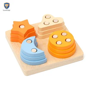 Wooden Montessori Sorting Toy, Shape Matching Puzzle