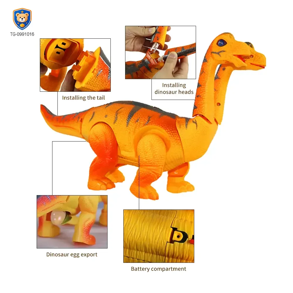 Electric Two-Head Dinosaur Toy, Brachiosaurus — product view 4